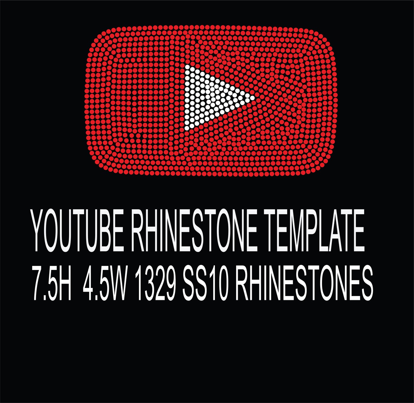Youtube Rhinestone Template