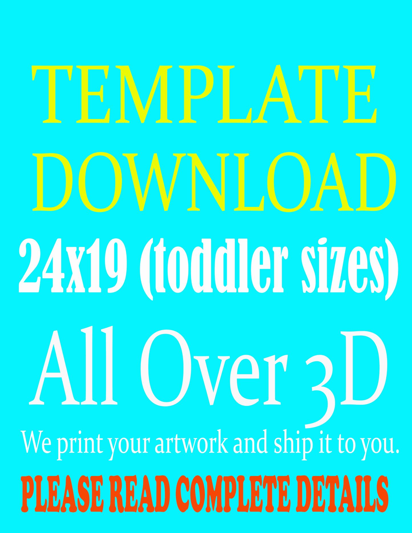 TEMPLATE DOWNLOAD for TODDLER SHIRTS (FOR PHOTOSHOP ONLY)