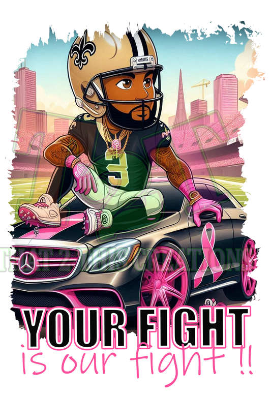 SAINTS BREAST CANCER DESIGN